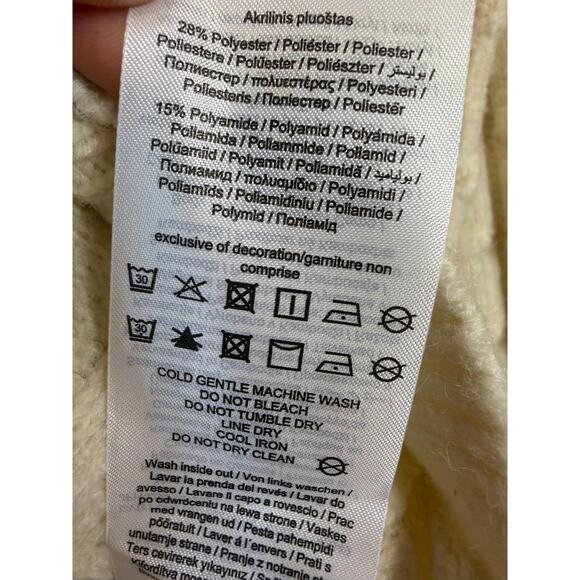 Vero Moda M Cream Sweater Ribbed Winter Ready Cozy Comfy Everyday Wear - Picture 3 of 7